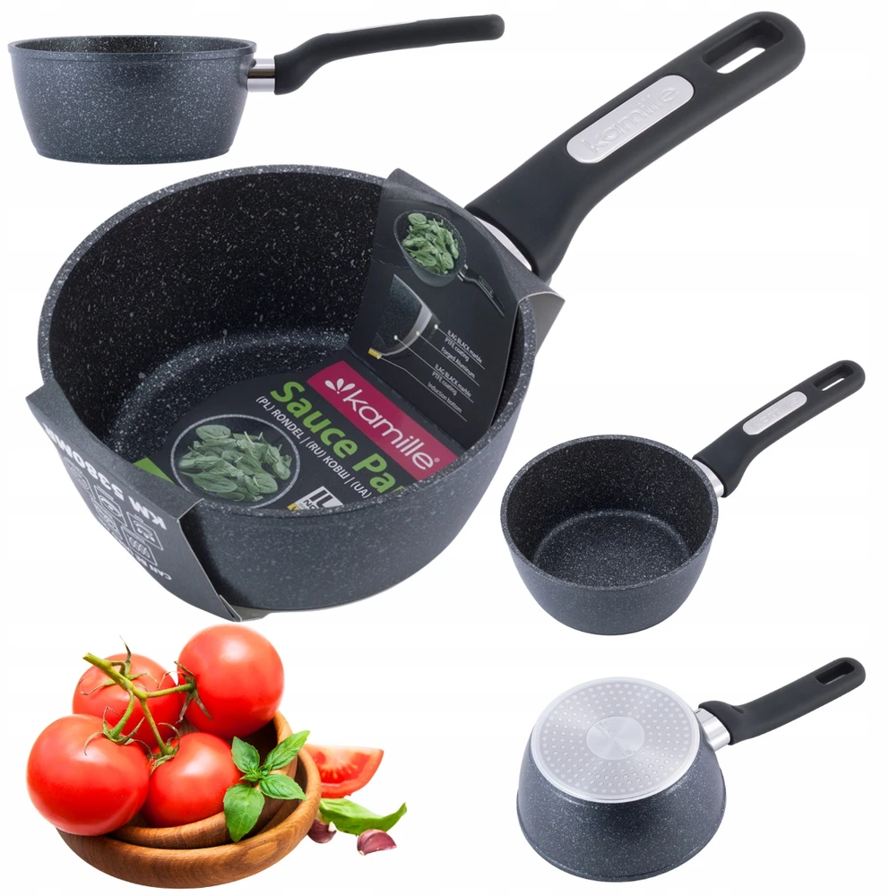PUODAS 18 cm PUODAS MARMURINIS PUODAS DUJŲ INDUKCINIS KAMILLE