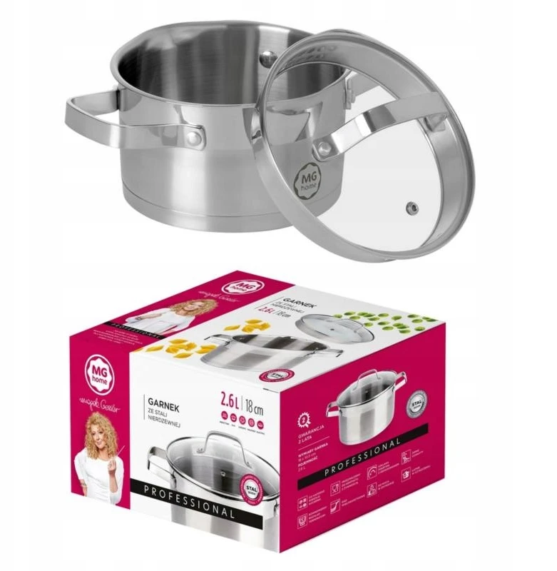 Florina Puodas 18cm 2,6L nerūdijančio plieno su/p Professional MG Home