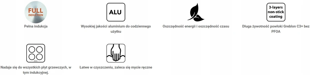Puodas 18cm su dangčiu Salto Sidabrinis 2L pilnas indukcinis Greblon C3+ NOIS