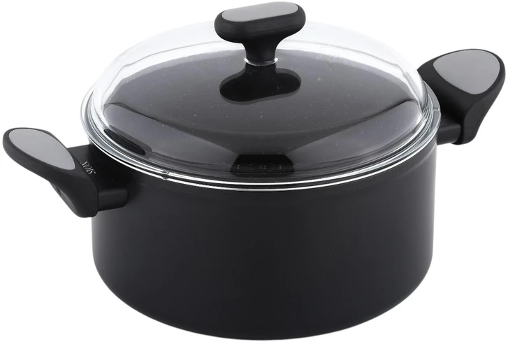 Puodas 28cm su dangteliu Sidabrinis 7L su Greblon C 3+ NOIS danga