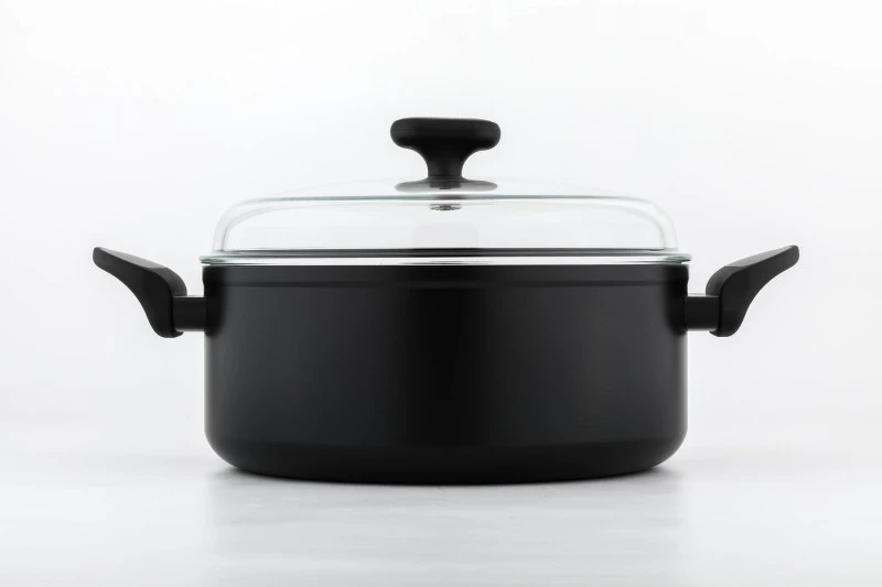 Puodas 28cm su dangteliu Sidabrinis 7L su Greblon C 3+ NOIS danga