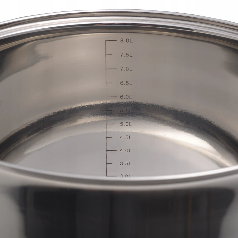 Puodas 8,5 l. nerūdijančio plieno Kamille su stikliniu dangteliu