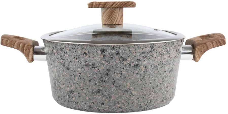 Dajar Puodas AMBITION SILVERSTONE, aliuminis, su dangčiu, tinka ir indukcinei viryklei, ø 20 cm., 2 L