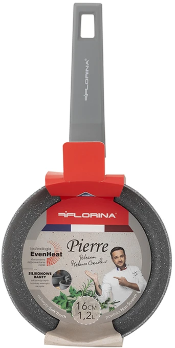 Puodas Florina Pierre 16 cm 1,2 l, Mateusz Gessler pilkas su dangteliu