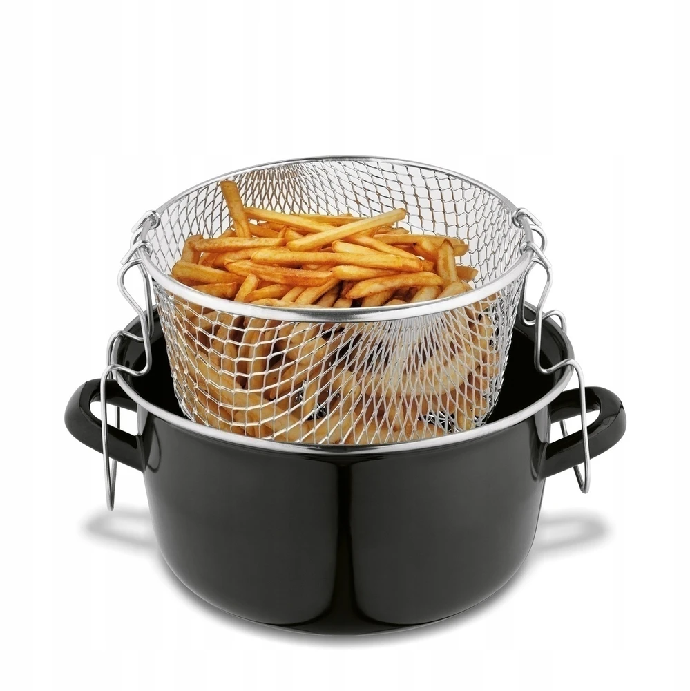 Puodas FRIES FRIES su emaliniu koštuku kepti su dangteliu, 3,2 l