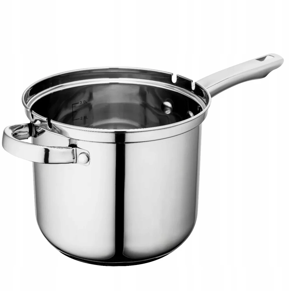 Puodas FRIES, grynuoliams, makaronams + sietelis, Altom Design Fabio garintuvas, 3,6 l