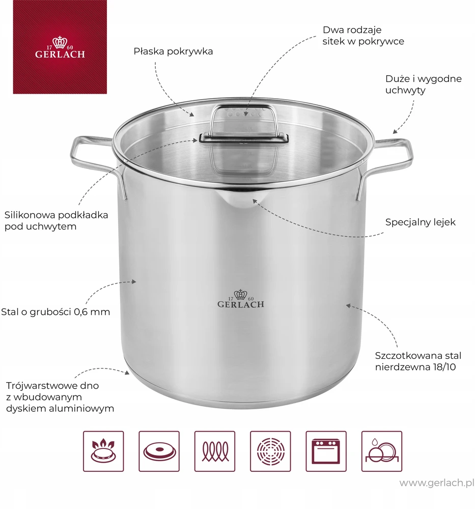 Puodas Gerlach AMBIENTE 15L