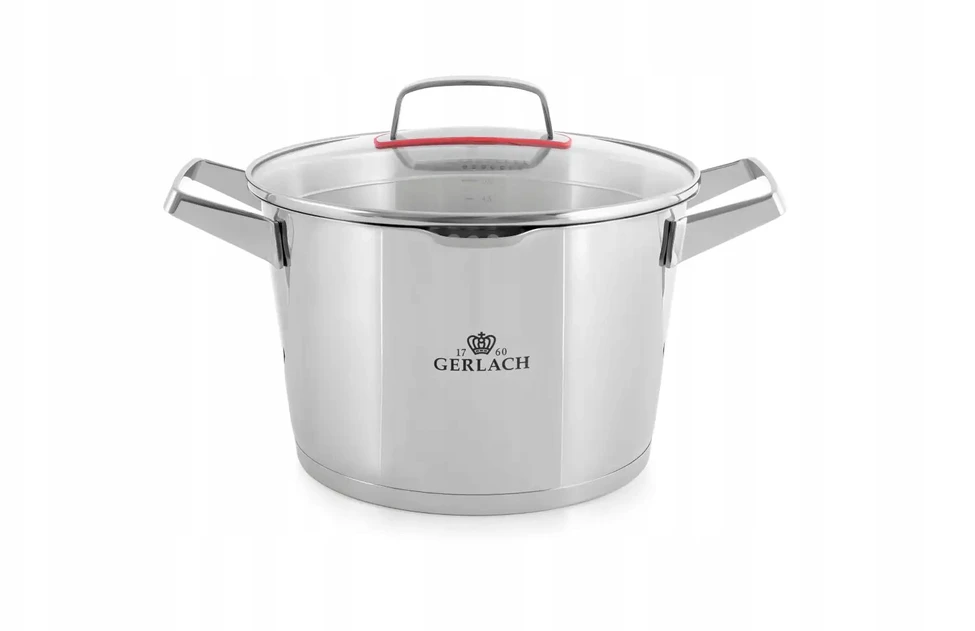 Puodas GERLACH SUPERIOR 5,5 l su dangteliu 24 cm / nerūdijantis plienas