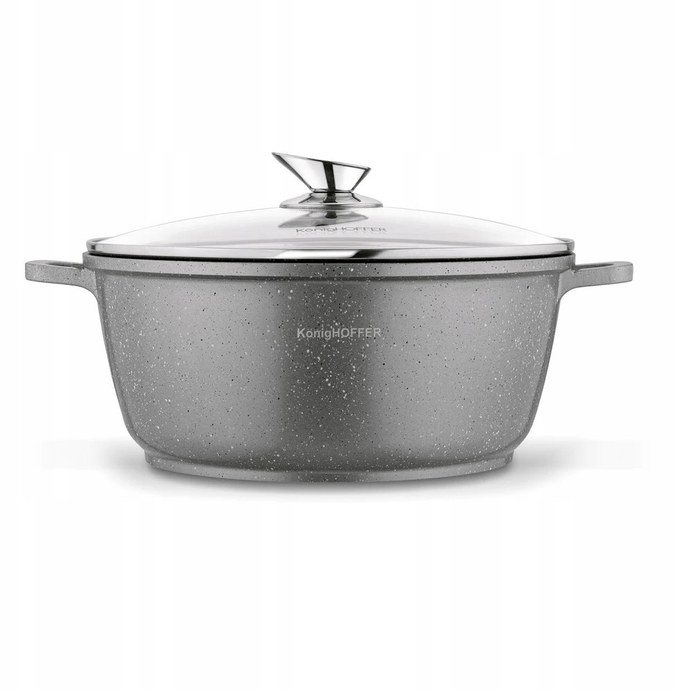 PUODAS INDUKCIJA Nelipnus DIDELIS Konighoffer Pollo Pilkas 6,3 l 28cm