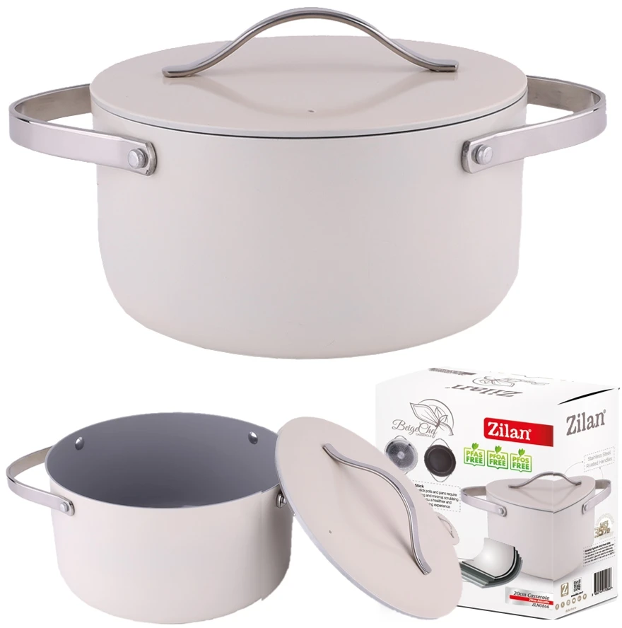 PUODAS INDUKCINĖ NEPRIKLAVIMAS ORKAITĖ ZILAN rusvai gelsvas Chef 20cm, 2,7L