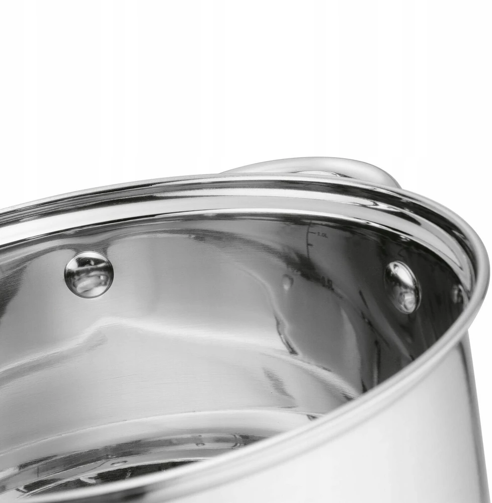PUODAS indukcinės dujos su dangčiu MAŽAS PLIENAS Nerūdijantis plienas Tadar Cori 16cm 1,8l