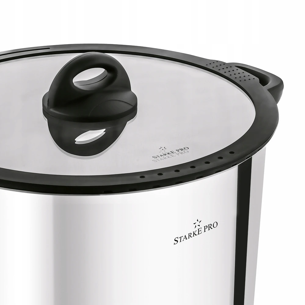PUODAS Indukcinis AUKŠTAS Plienas DIDELIS su dangčiu Starke Pro Sante 6,5L 22cm