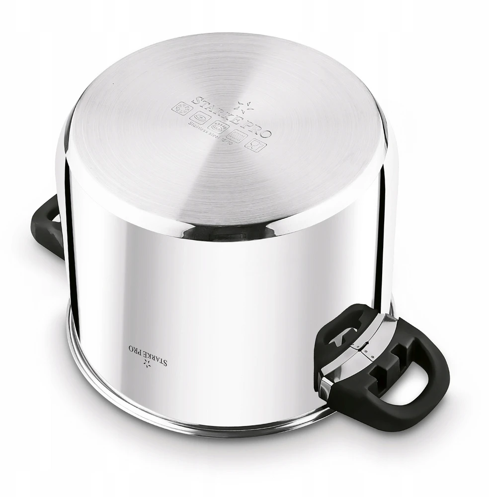 PUODAS INDUKCINIS Aukštas plieno DIDELIS ĮTEMPIMAS Starke Pro Sante 8.5L 24cm