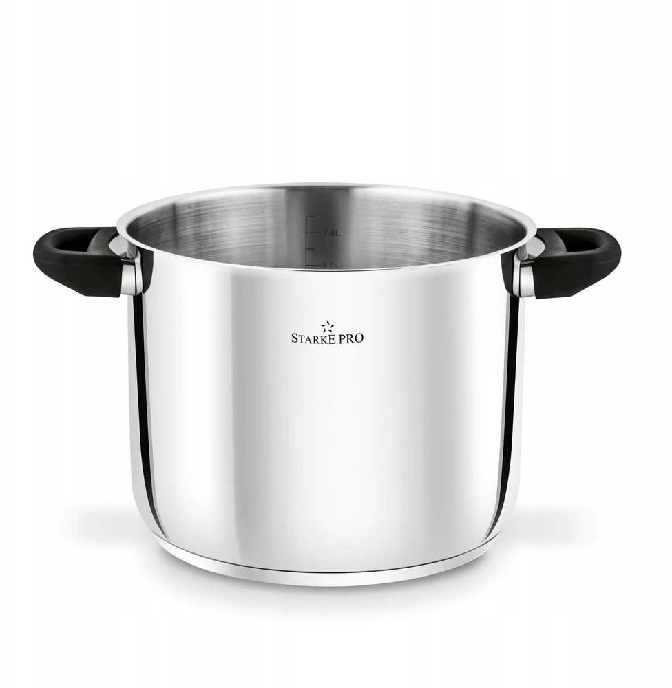 PUODAS INDUKCINIS Aukštas plieno DIDELIS ĮTEMPIMAS Starke Pro Sante 8.5L 24cm