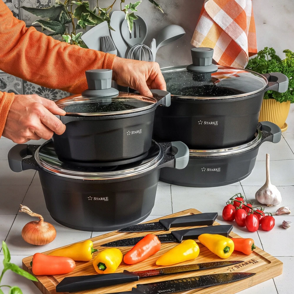 PUODAS Indukcinis dangtis Dujos SOLID Vidutinis Starke Pro Octagon 4,2 l 24cm