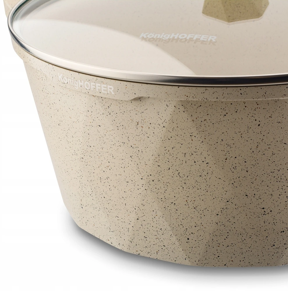 PUODAS Indukcinis marmurinis DUJINIS NEPRIKLAVIMAS Konighoffer Corte 4,2L 24cm