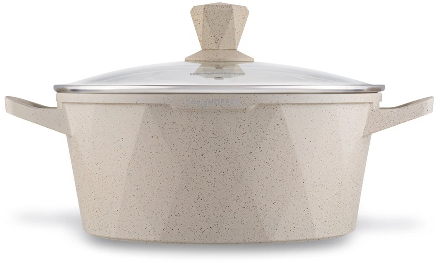 PUODAS Indukcinis marmurinis DUJINIS NEPRIKLAVIMAS Konighoffer Corte 4,2L 24cm