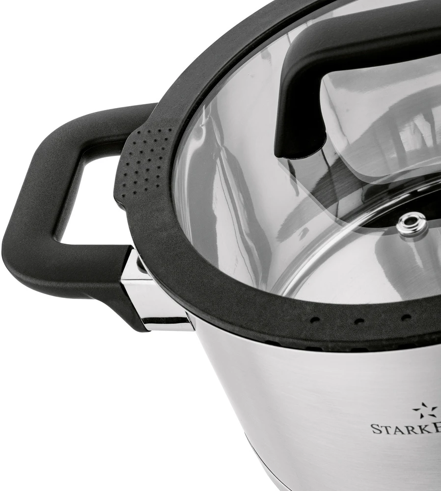 PUODAS indukcinis plieno dangtelis mažas dujinis Starke Pro Rigor 2,4 l 18cm