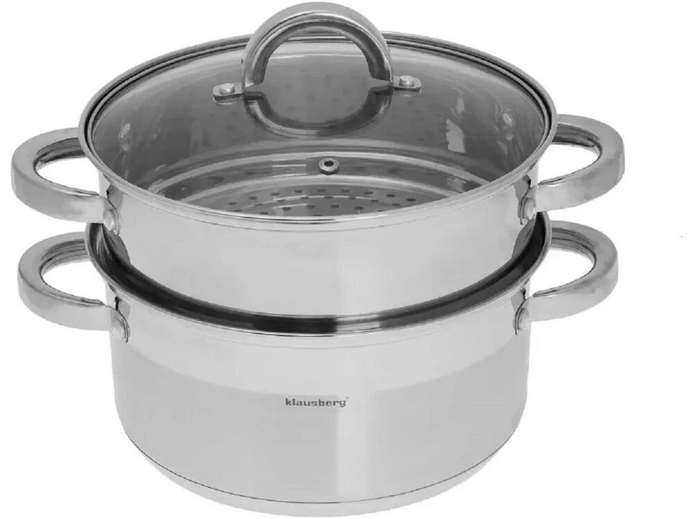 Puodas Plieniniai garintuvai, 3 vnt. rinkinys, 20 cm skersmens, Klausberg