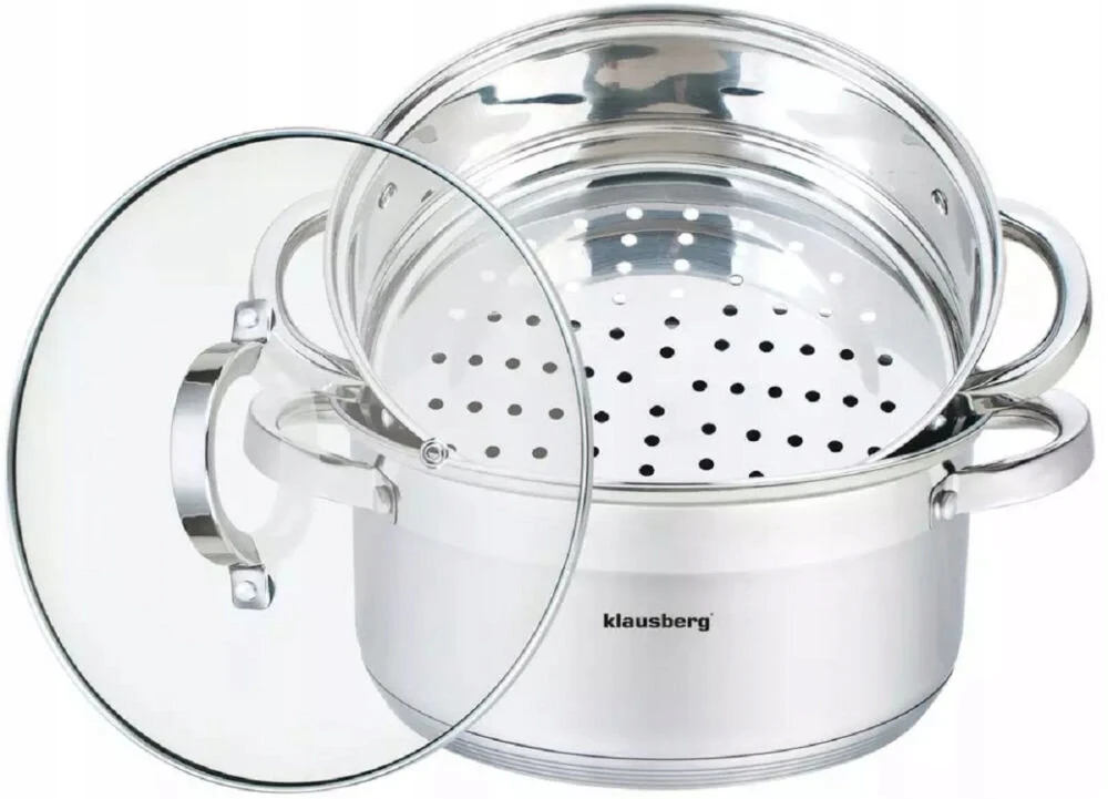 Puodas Plieniniai garintuvai, 3 vnt. rinkinys, 20 cm skersmens, Klausberg