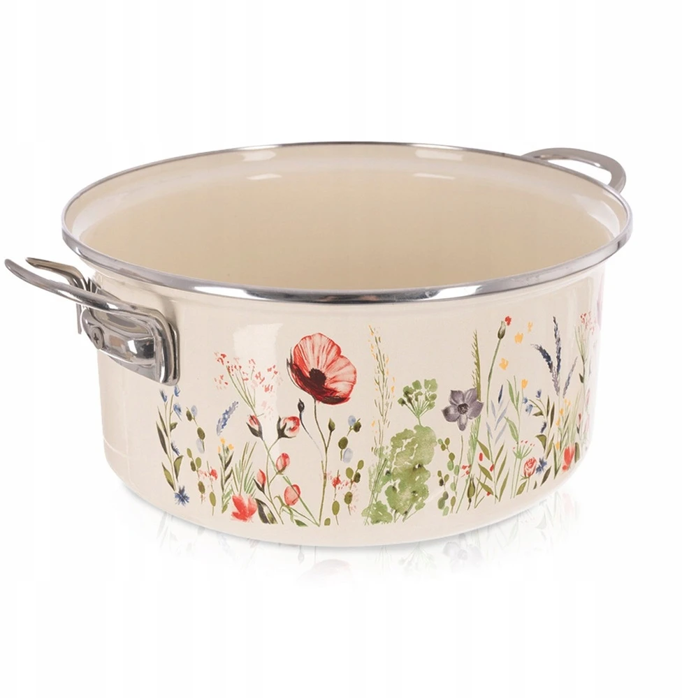 Puodas kreminis emaliuotas Orion Maki 26 cm 5 l