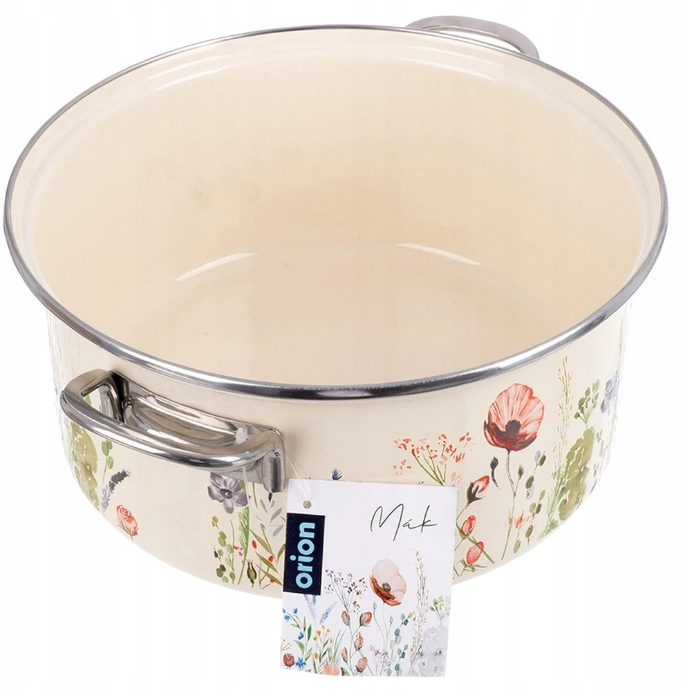 Puodas kreminis emaliuotas Orion Maki 26 cm 5 l