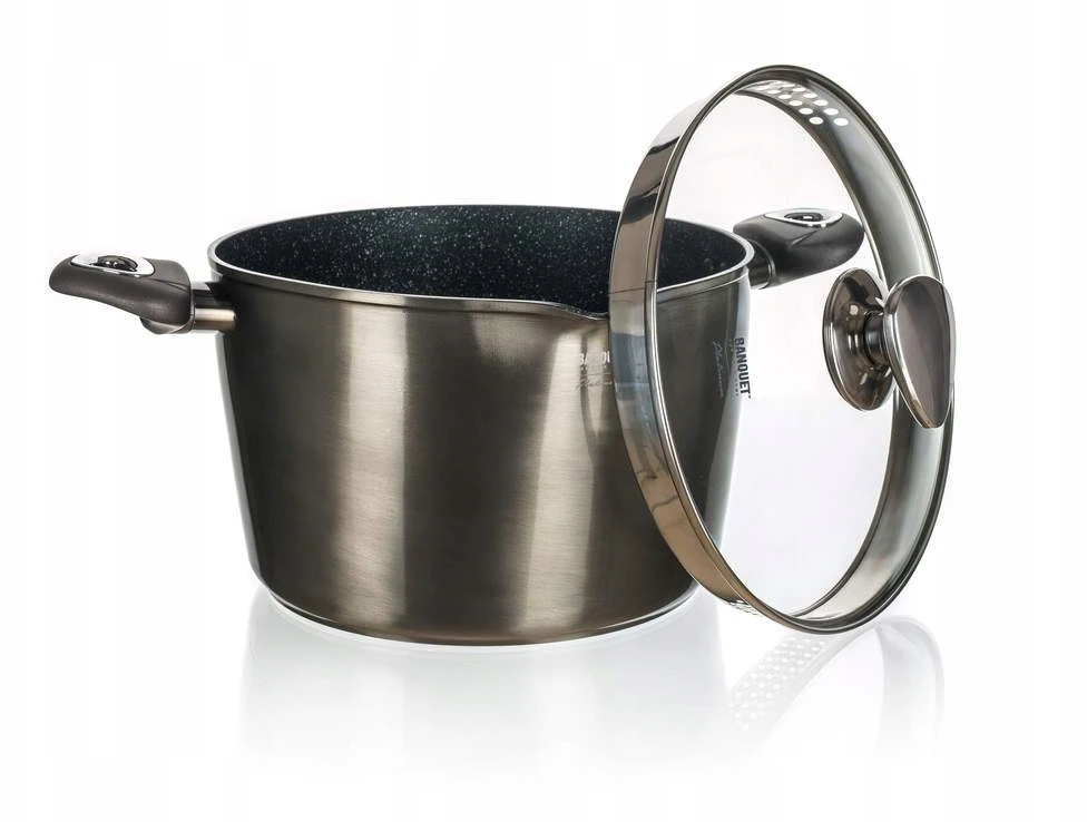 Puodas makaronams, bulvėms, vakarienei virti, METALINĖ PLATINA, 24cm, 6,2L