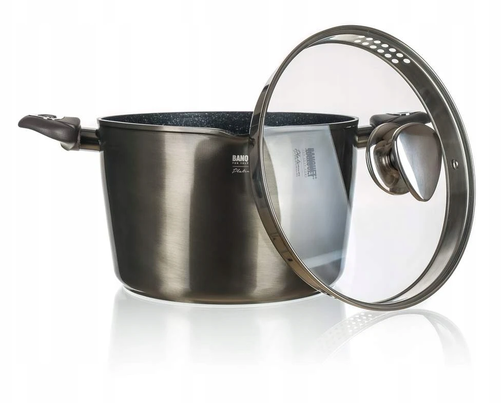 Puodas makaronams, bulvėms, vakarienei virti, METALINĖ PLATINA, 24cm, 6,2L