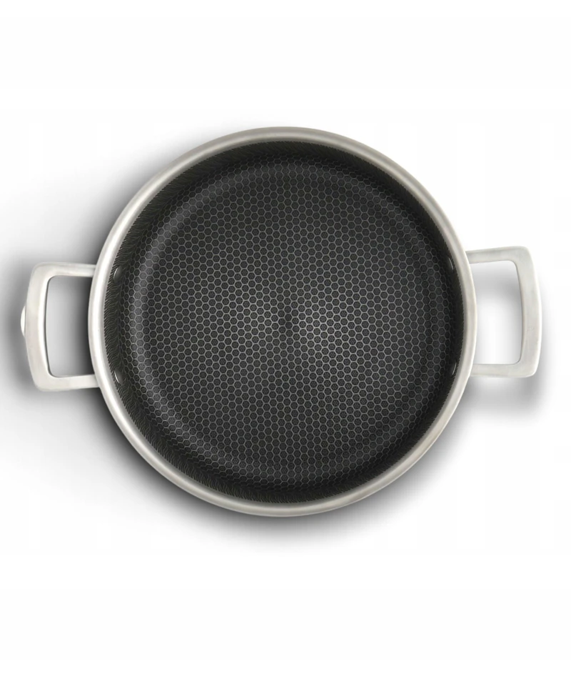 PUODAS NERŪDIJANČIO PLIENO KŪNO 26 cm MASTERPAN žemu dangčiu