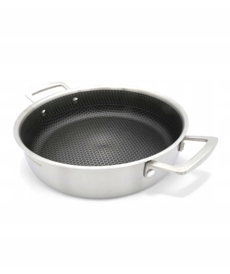 PUODAS NERŪDIJANČIO PLIENO MEDŽIAGAS 28 CM MASTERPAN dangtelis žemas