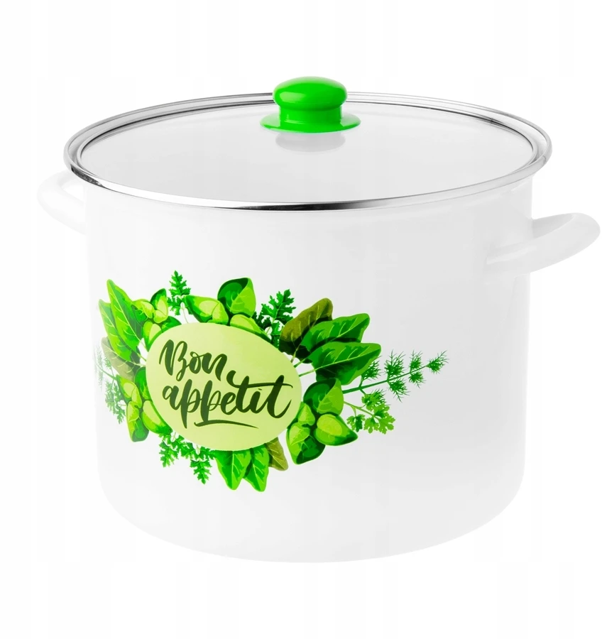 Puodas ODELO BON APPETIT emaliowany prosty 26cm 10,5l balta 1szt.