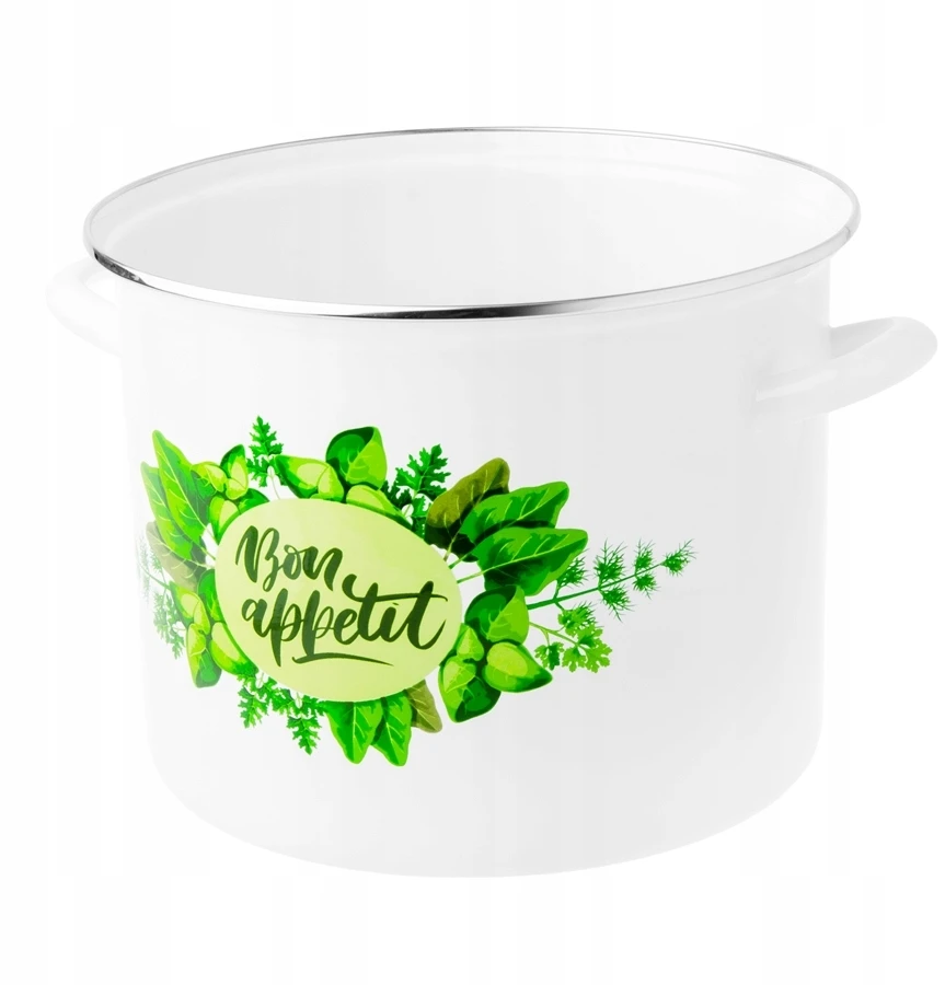 Puodas ODELO BON APPETIT emaliowany prosty 26cm 10,5l balta 1szt.