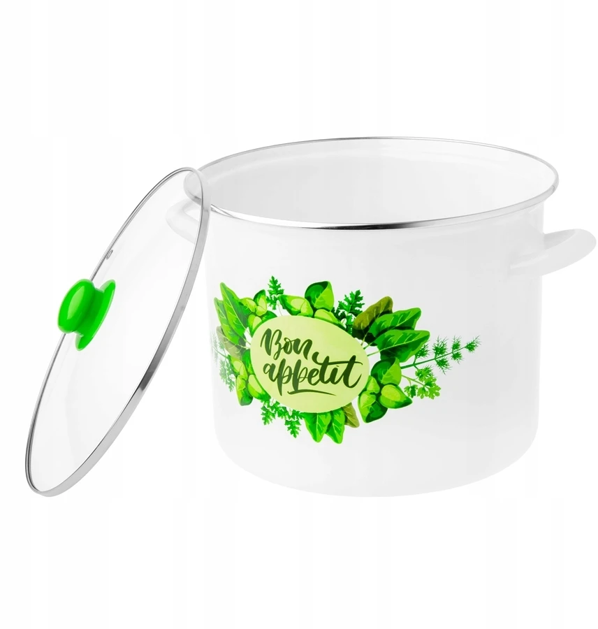 Puodas ODELO BON APPETIT emaliowany prosty 26cm 10,5l balta 1szt.
