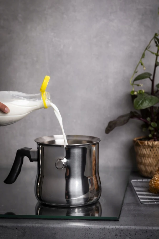 Puodas pienui, ryžiams, kiaušiniams virti, švilpukas, Altom Design, 1,5 l