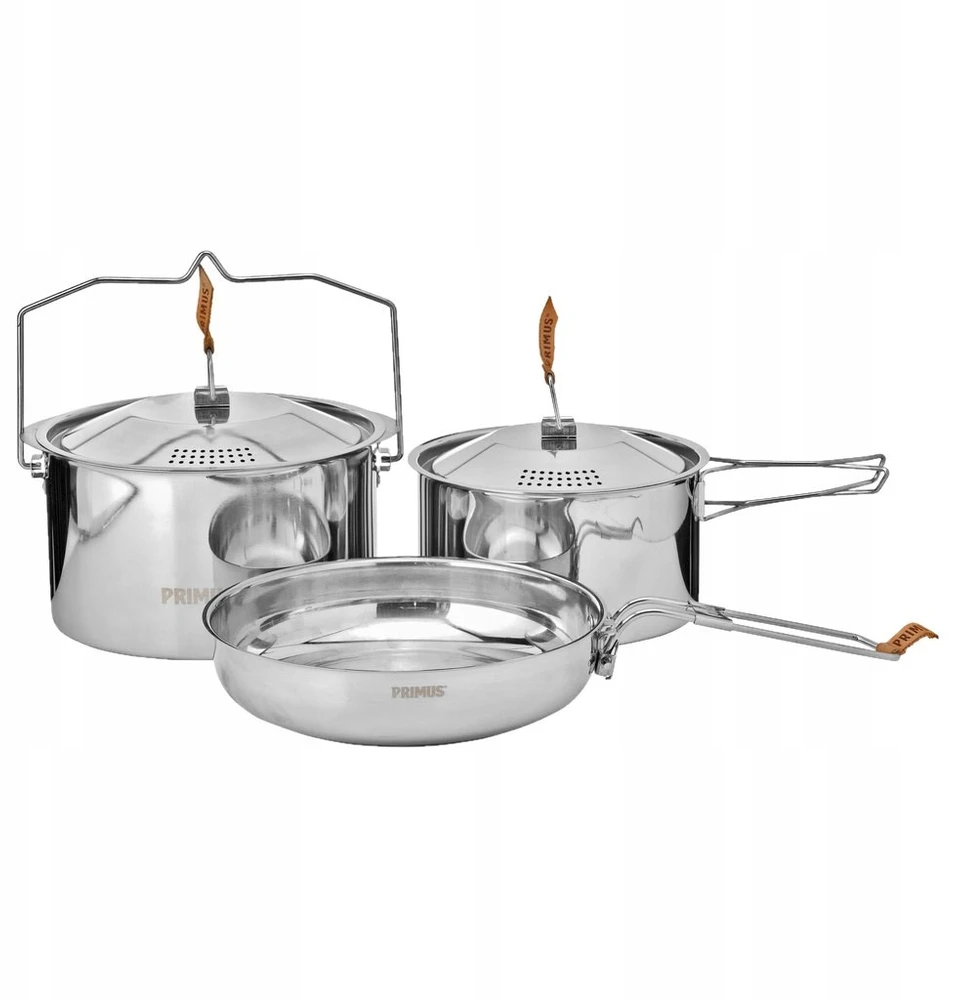 Švedija Puodas Primus Campfire Cookset stainless steel large