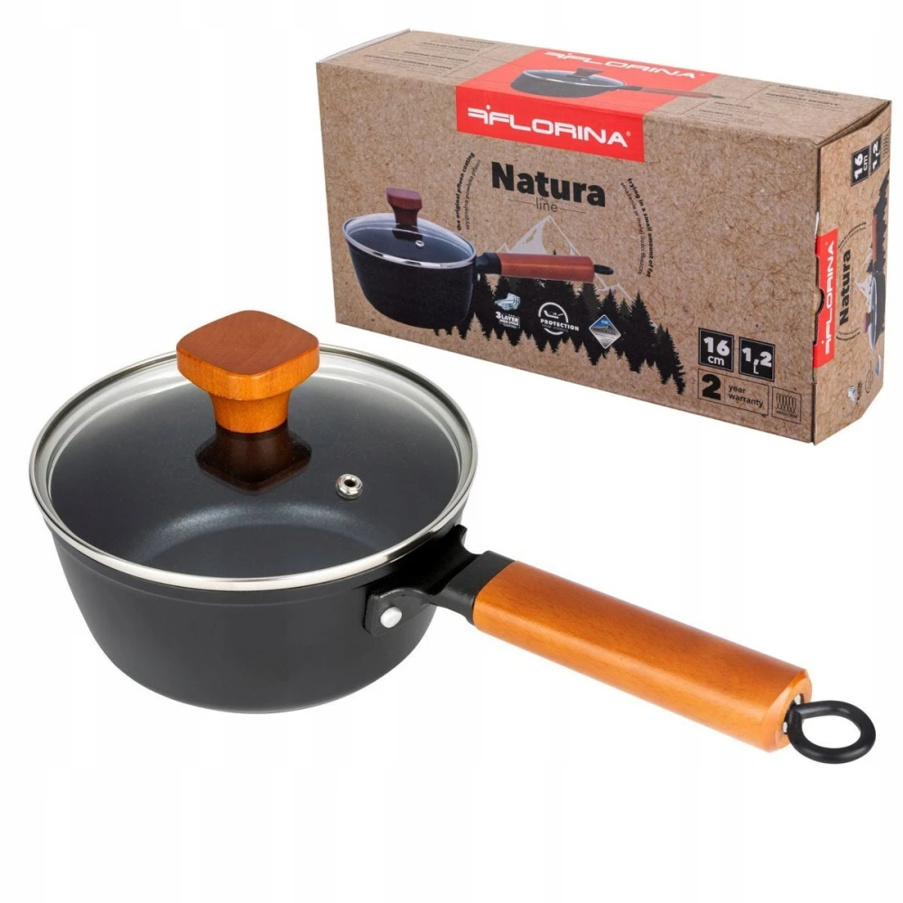 Puodas su dangčiu 16 cm Florina Natura Line 1,2 l