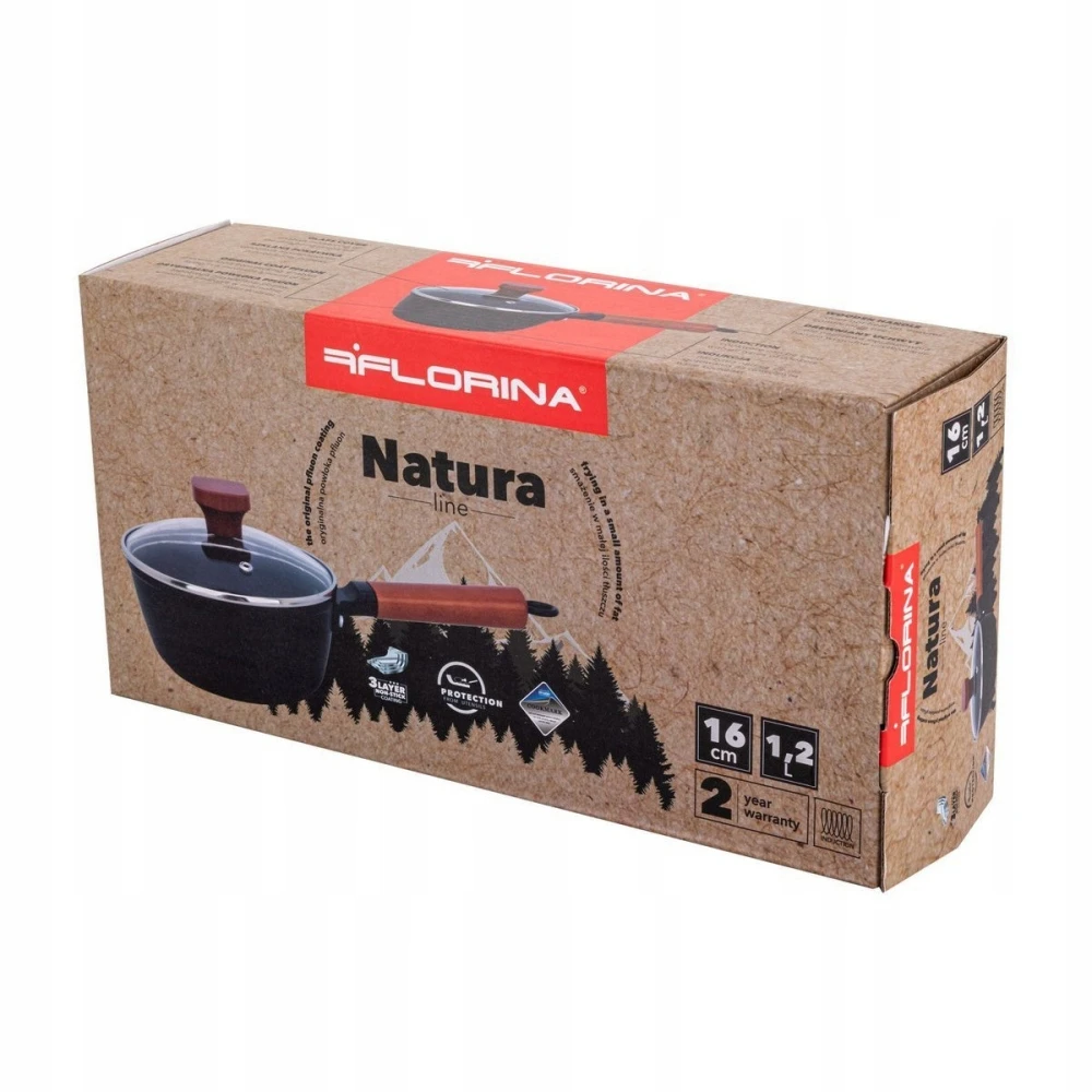 Puodas su dangčiu 16 cm Florina Natura Line 1,2 l