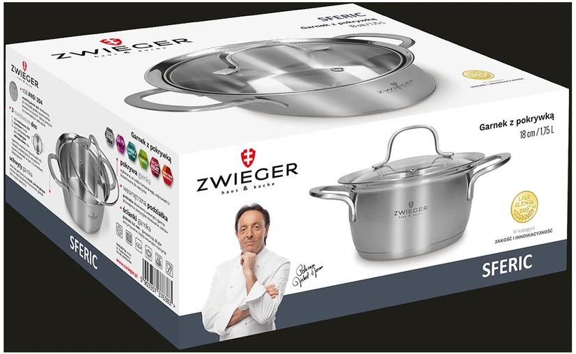 Puodas su dangčiu 18 cm Sferic Zwieger