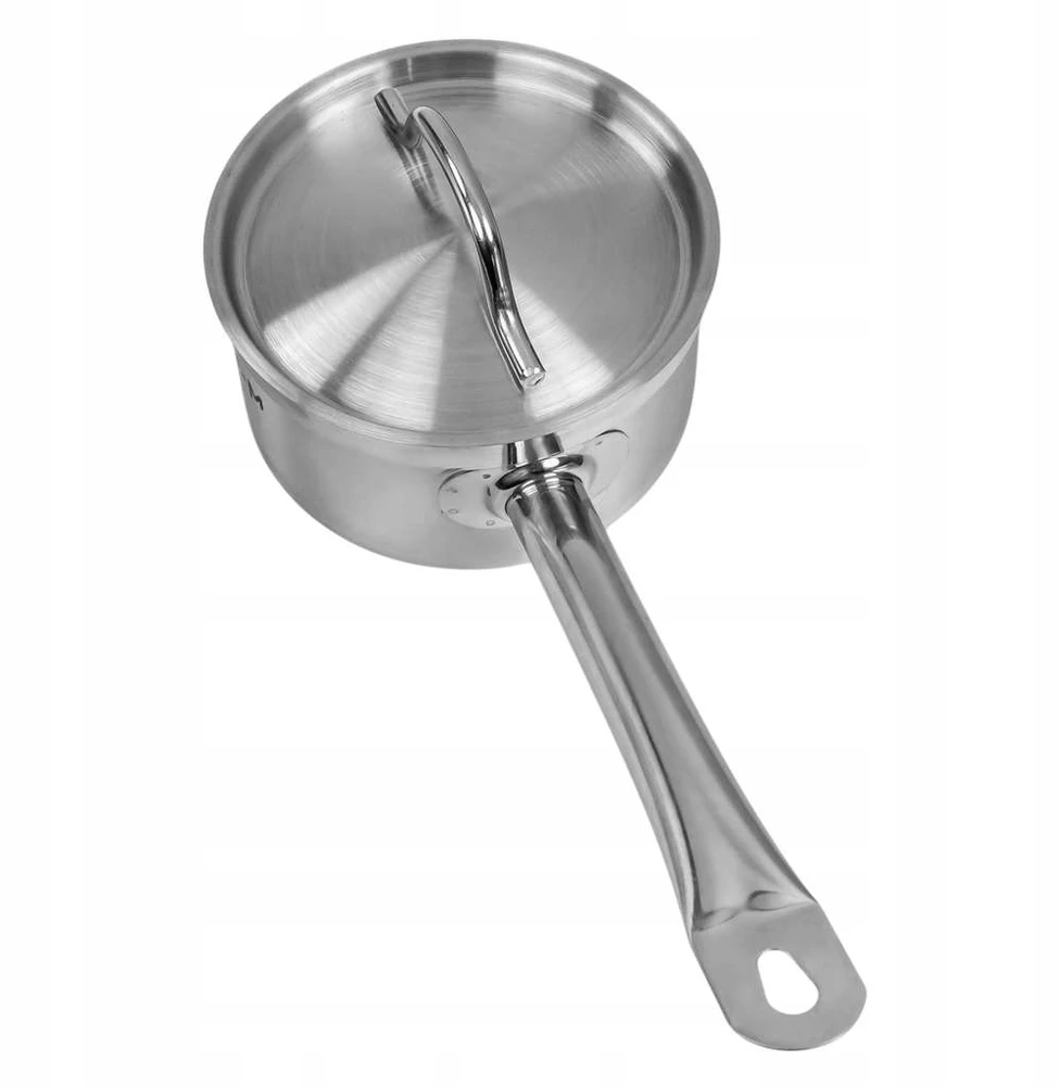 Puodas su dangčiu, indukcinis 1,3 l, nerūdijantis plienas 14 cm Mega-M PRO