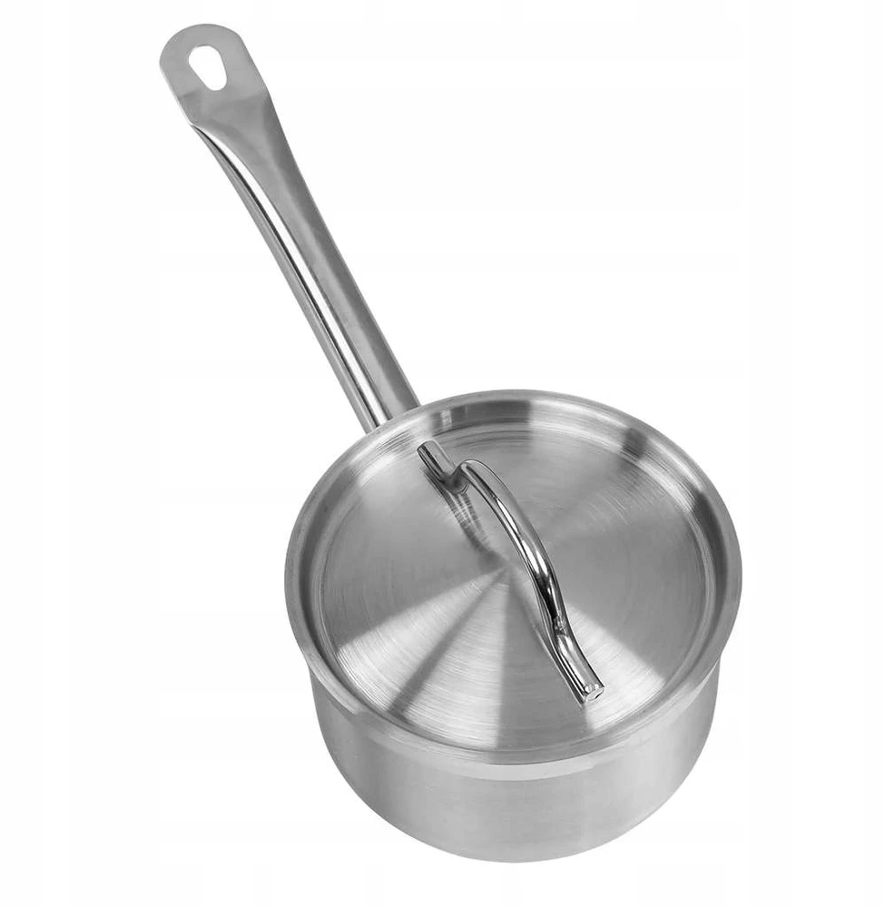 Puodas su dangčiu, indukcinis 1,3 l, nerūdijantis plienas 14 cm Mega-M PRO