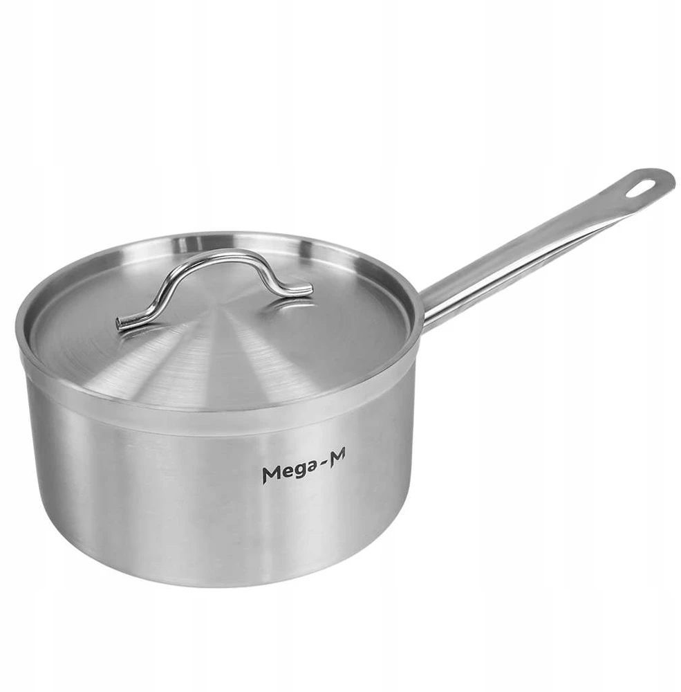 Puodas su dangčiu, indukcinis, 5L, nerūdijantis plienas, 22cm Mega-M PRO