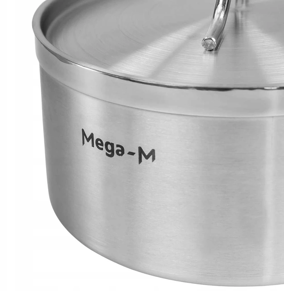 Puodas su dangčiu, indukcinis, 5L, nerūdijantis plienas, 22cm Mega-M PRO