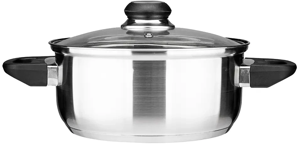 Puodas su dangčiu, nerūdijantis plienas, Altom Design Emilio indukcija, 1,9 l, 18 cm