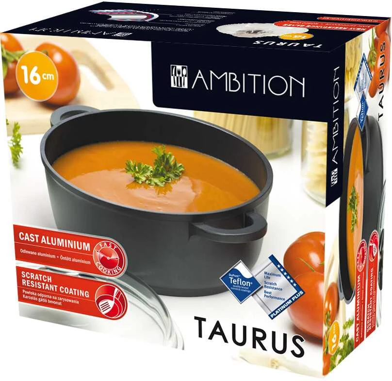 Dajar Puodas su dangčiu Taurus Ambition Ø16cm/1.25L visiems paviršiams