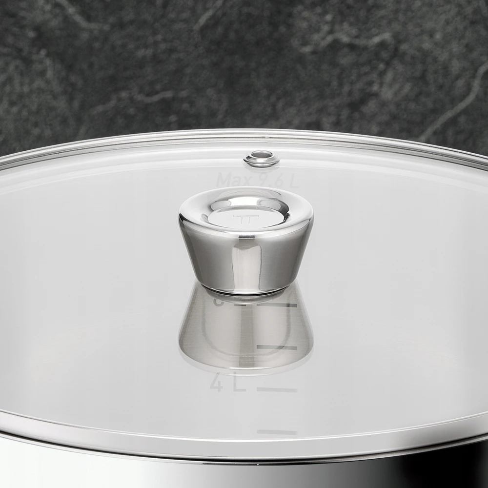 Puodas su dangčiu TEFAL Emotion+ E3366355 26cm 7,7L indukcinis maitinimas