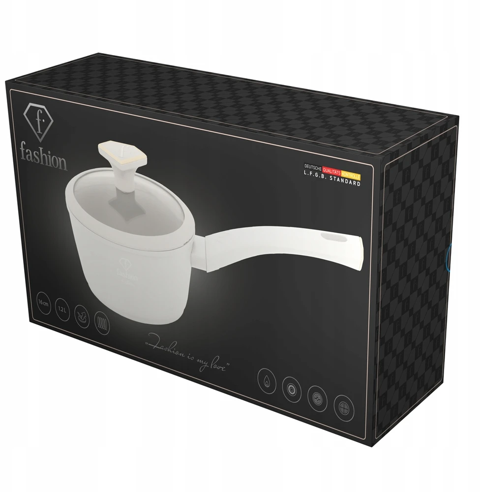 Puodas su dangteliu 1,2 L Fashion FTV-0057 MATINE CREAM- GOLD