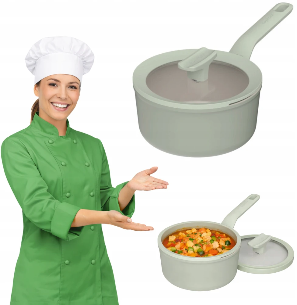 Puodas su dangteliu 18 cm 2L indukciniam mažam dujų balansui BergHOFF