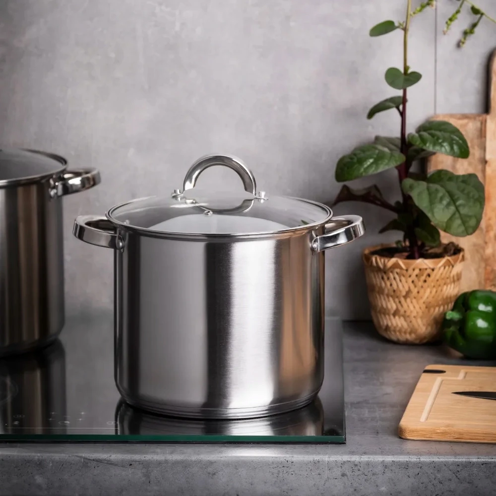 Puodas su dangteliu, 22 cm aukščio, plieno, dujų indukcija, Altom Design Fabio, 7 l