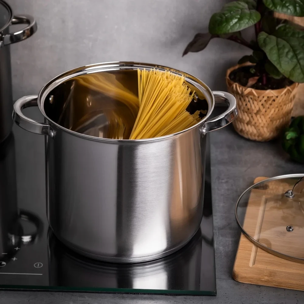 Puodas su dangteliu, 22 cm aukščio, plieno, dujų indukcija, Altom Design Fabio, 7 l