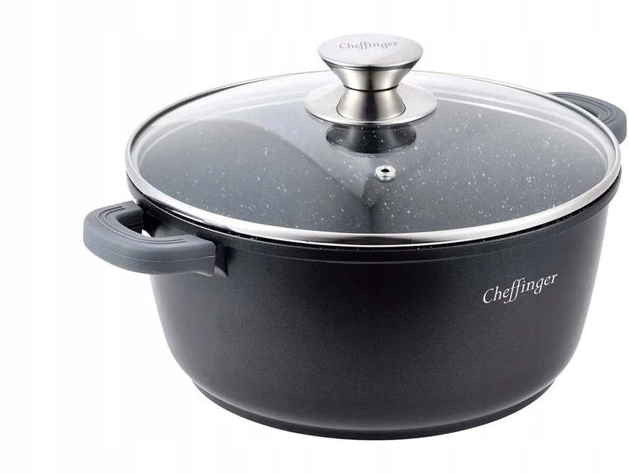 puodas su dangteliu 5,7L, marmuro danga, marmurinis Ø 28cm Cheffinger